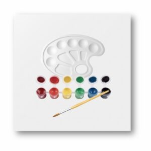 Canvas con Pinceles y Pintura